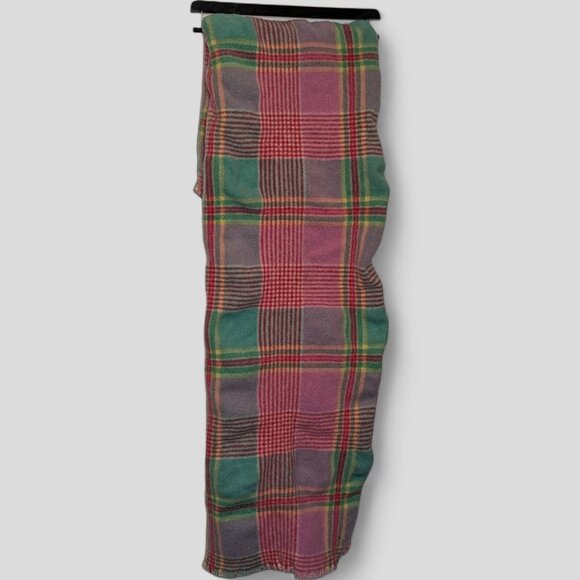 Vintage Ralph Lauren Plaid 100% Wool Blanket Madras MADE IN USA WPL-6280 *SHRUNK - Picture 2 of 9